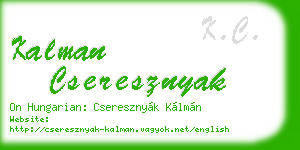 kalman cseresznyak business card